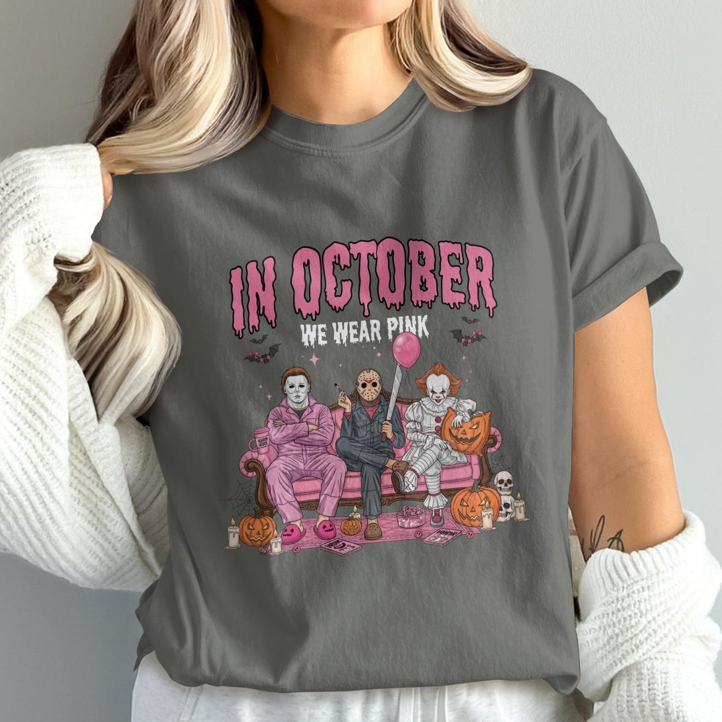 In October We Wear Pink Graphic T-shirt product type