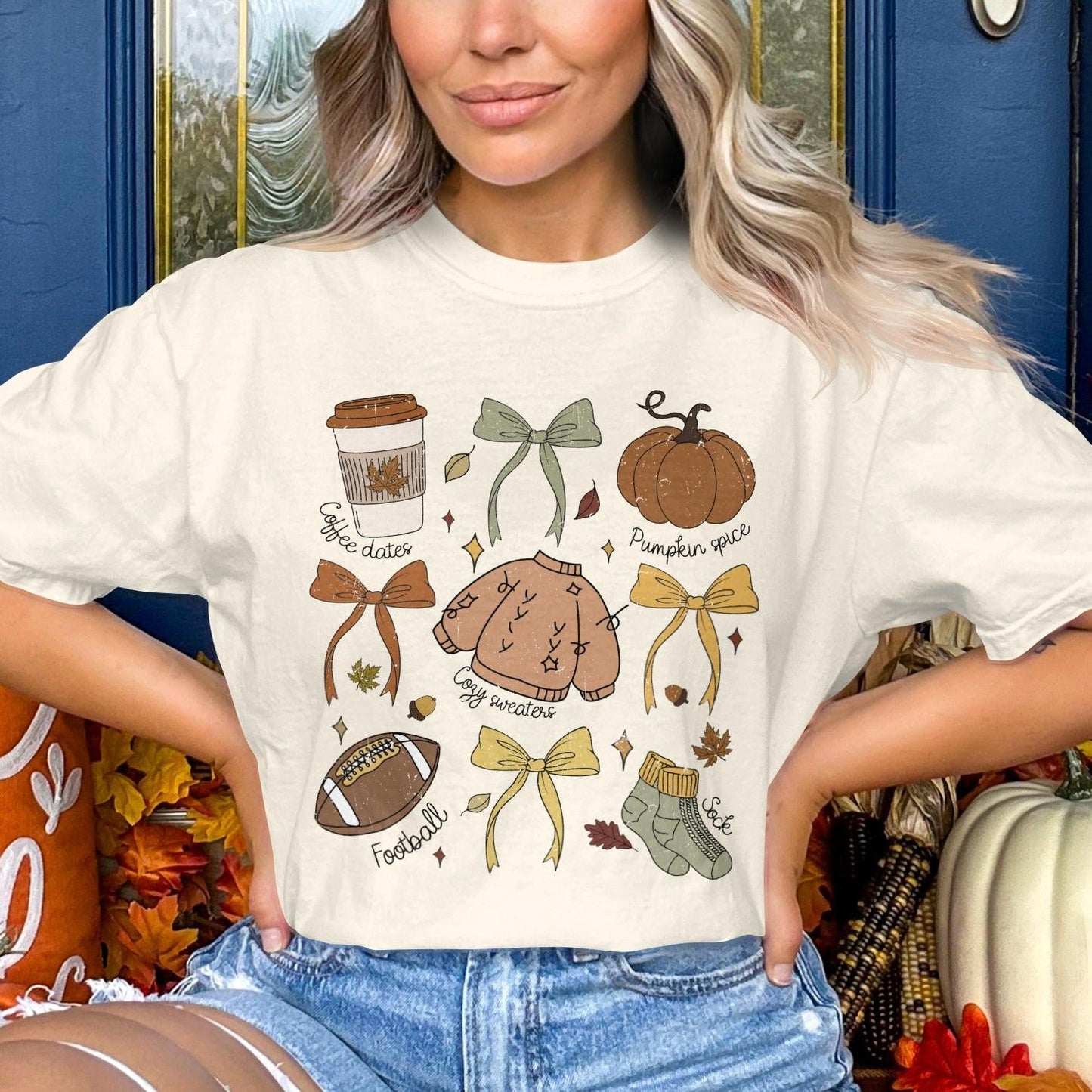 Cozy Fall Activities Graphic Tee Shirt product type