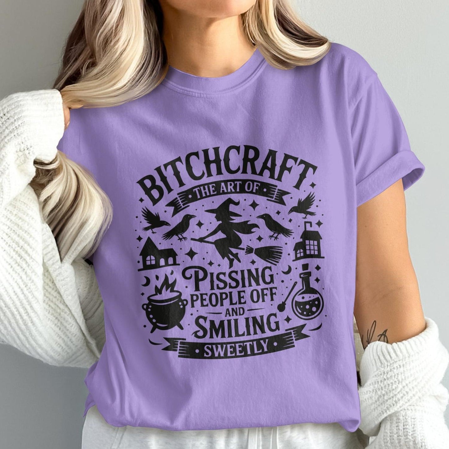 Humorous Witchcraft Design Funny Graphic T-Shirt product type
