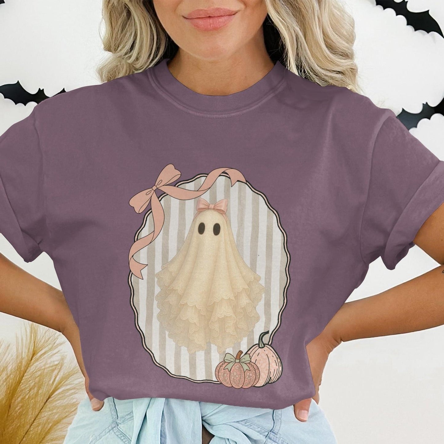 Cute Halloween Ghost and Pumpkins Graphic Tee product