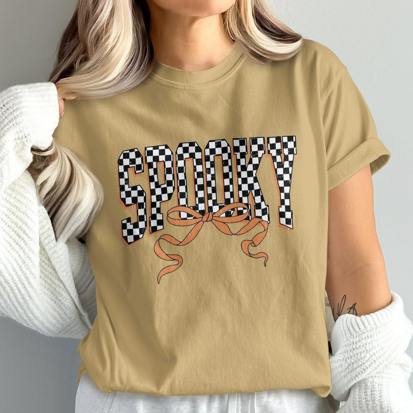 Spooky Checkered Eyes Halloween Theme Shirt product type