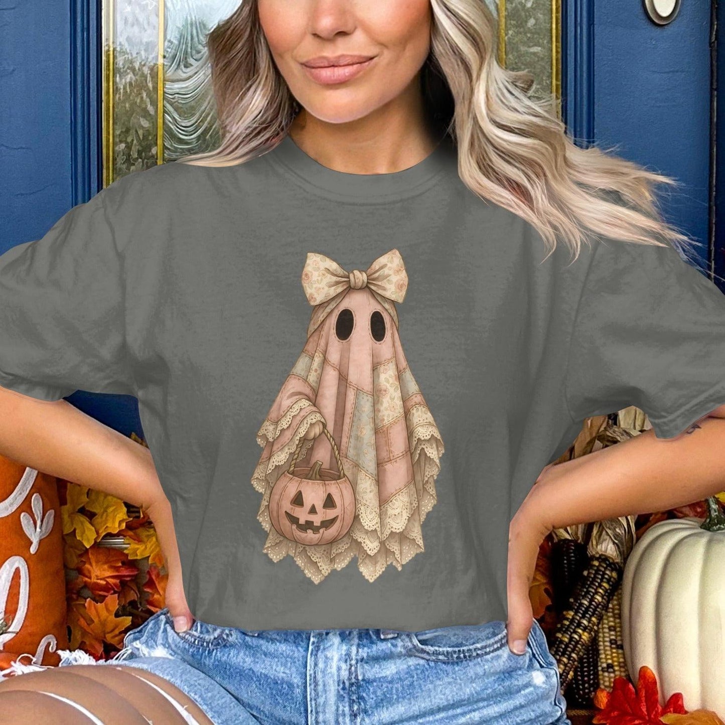Halloween Ghost with Pumpkin Costume T-shirt product type