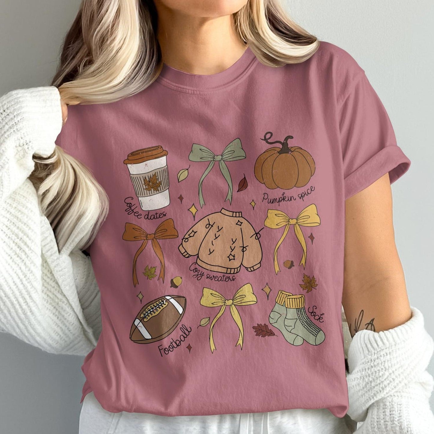 Cozy Autumn Vibes Fall Designs Printed shirt