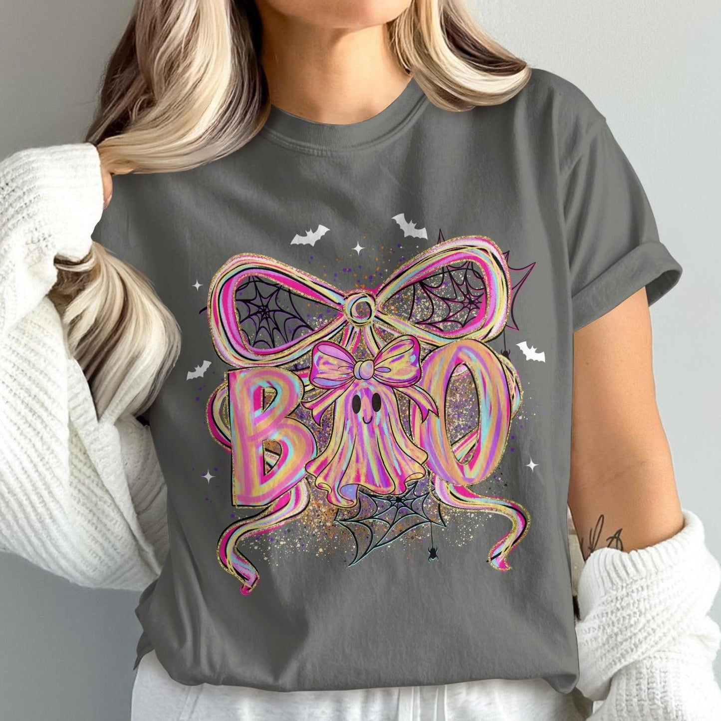 BOO Graphic Tee with Halloween Design product type