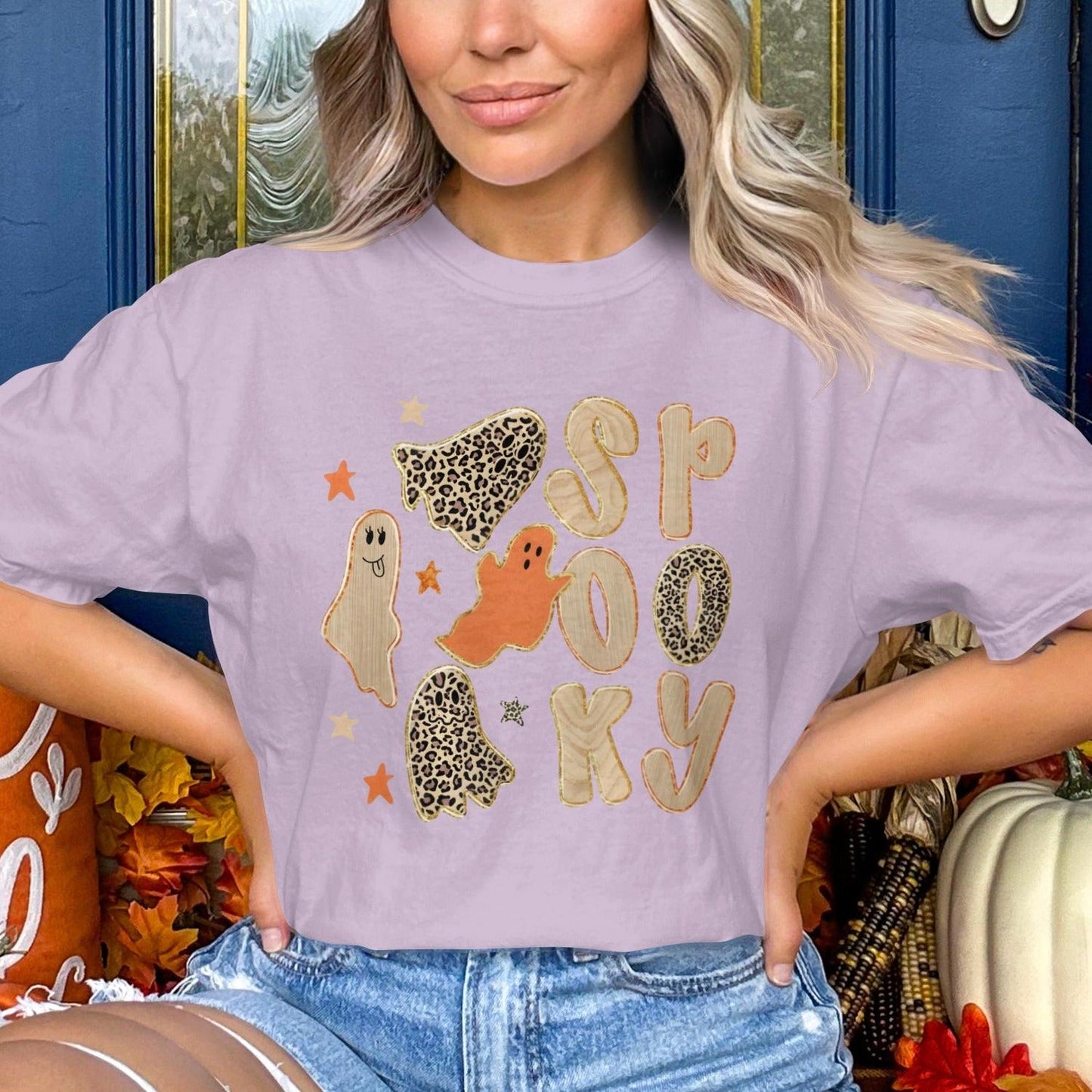 Spooky Ghosts Graphic Halloween Themed T-shirt Product