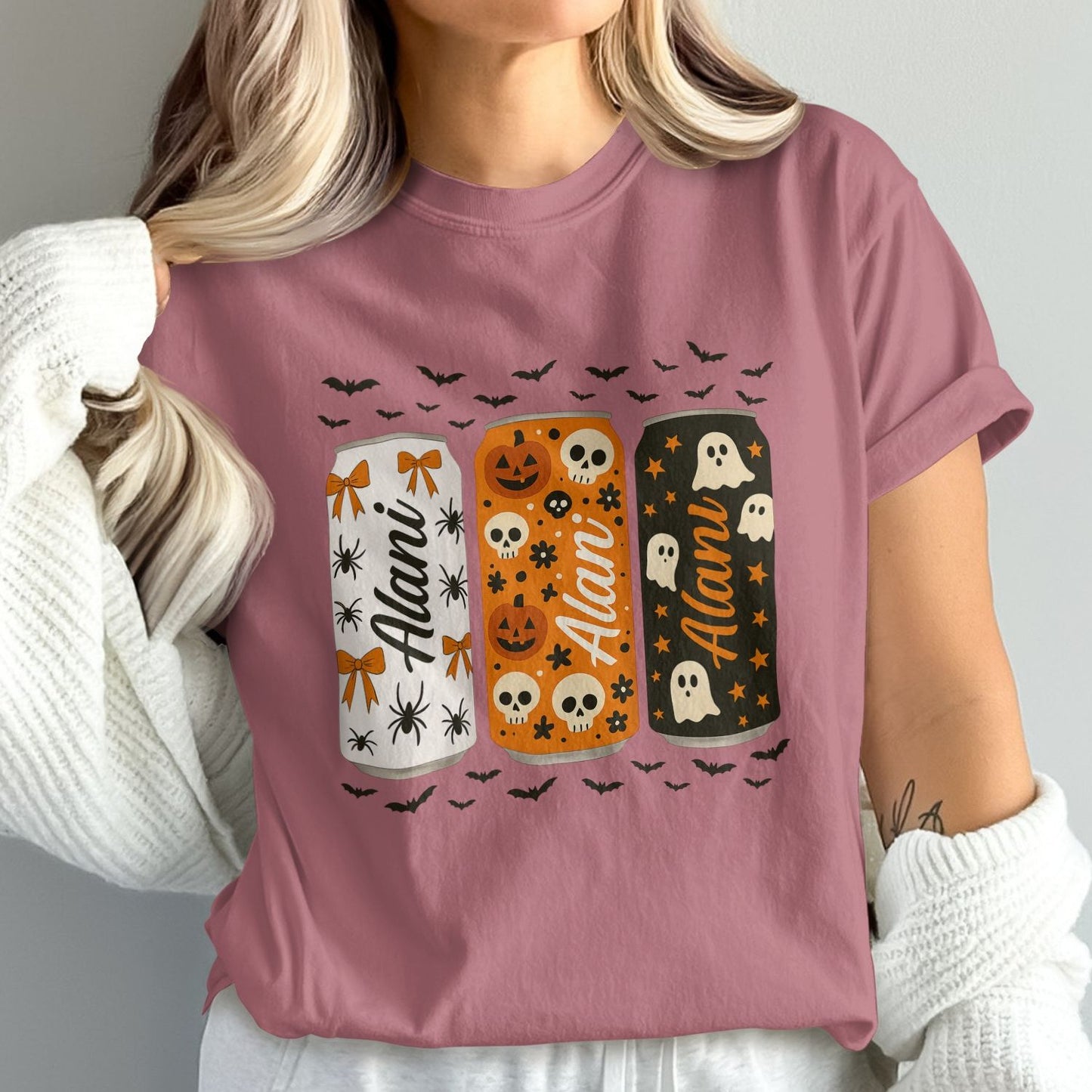 Halloween Cans Graphic Design Women's Shirt product