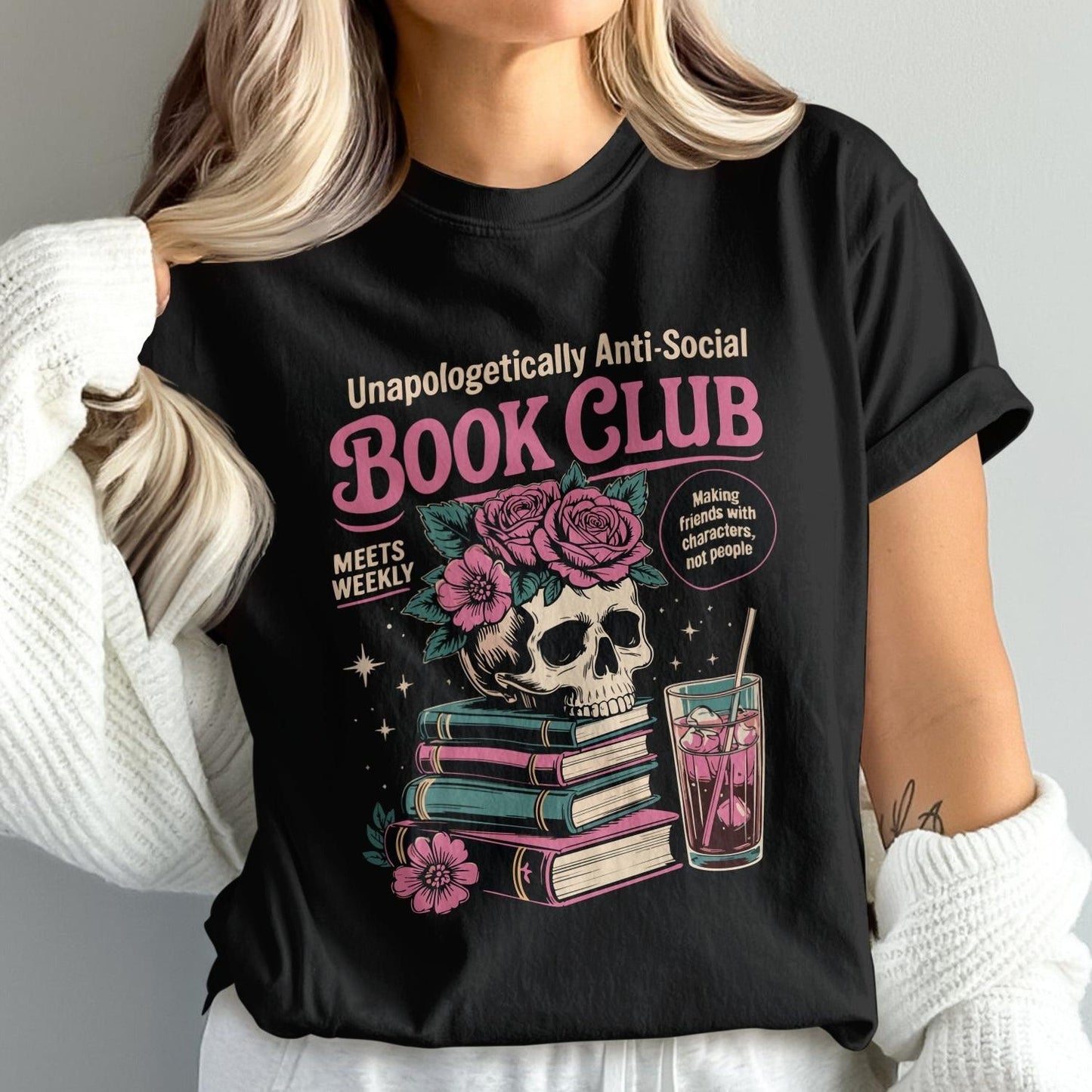 Unapologetically Anti-Social Book Club Graphic Tee product type