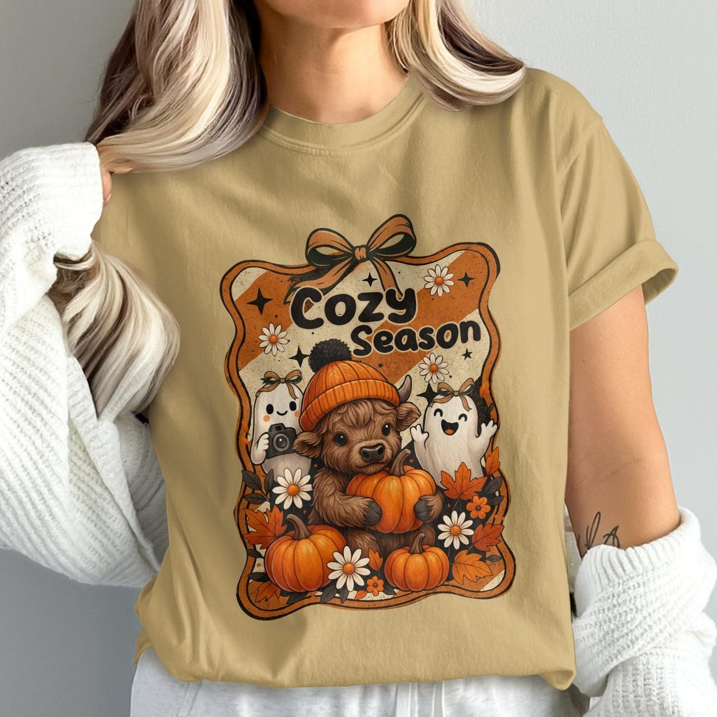 Cozy Season Bear and Ghost Graphic Tee product