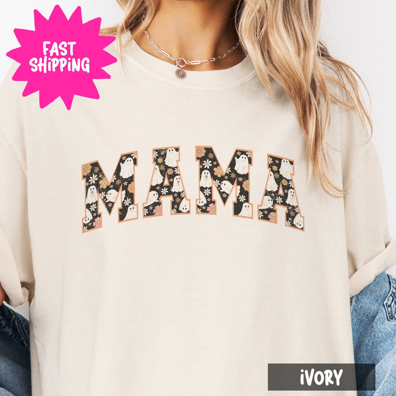 Halloween Mama Women's Short Sleeve Comfort Color Comfort Colors T-Shirt