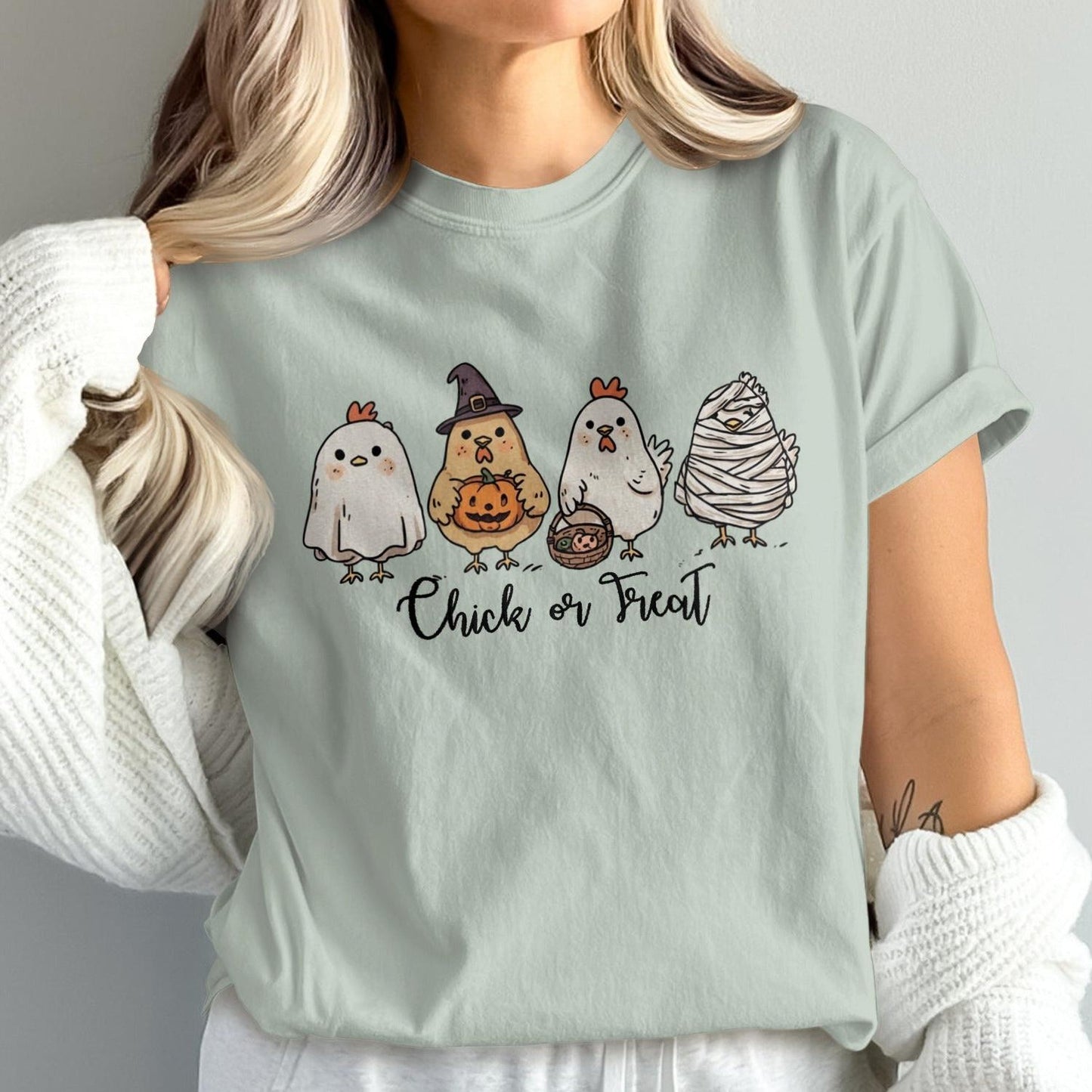 Chick or Treat Funny Chicken Halloween T-Shirt product