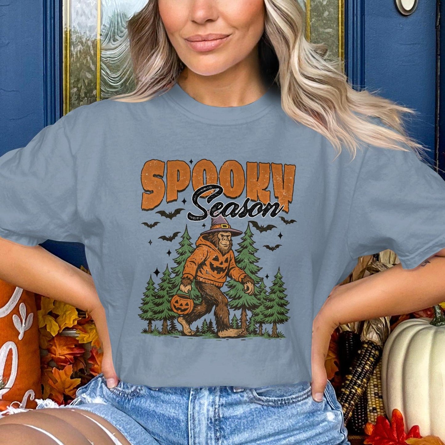 Spooky Season Pumpkin Head Scarecrow T-Shirt product