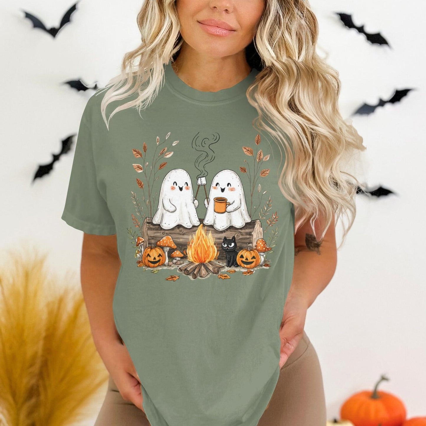 Spooky Halloween Ghosts by Campfire Graphic T-shirt product type
