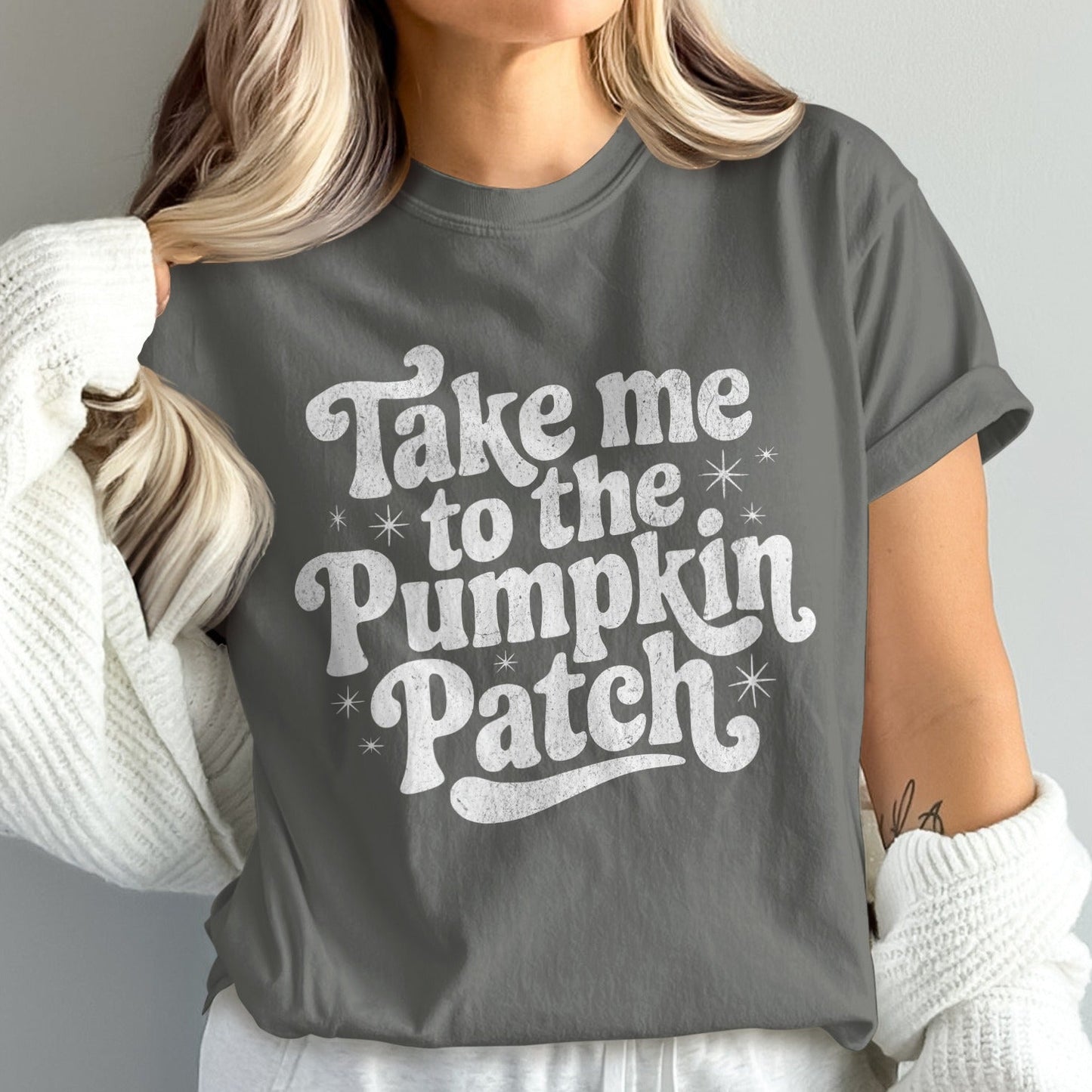 Take me to the Pumpkin Patch graphic tee product