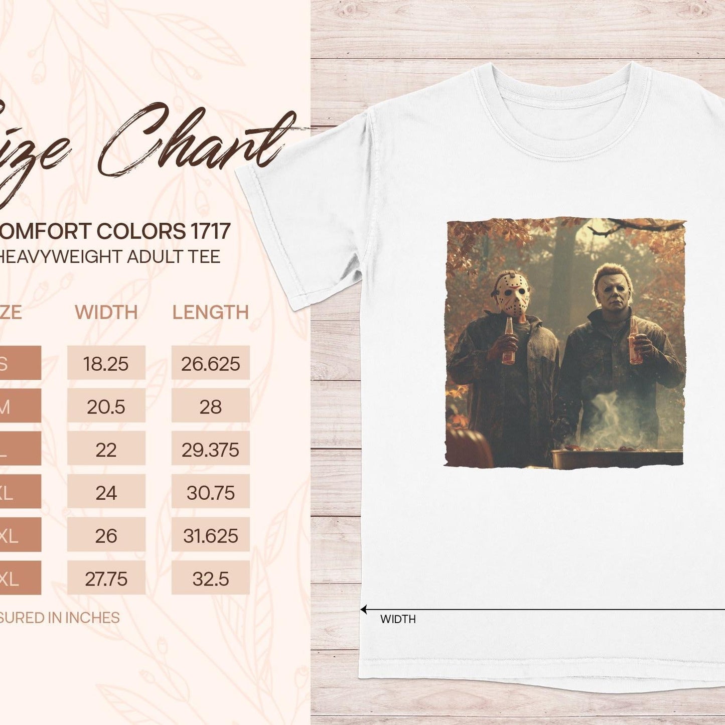Scary Horror Themed Heavyweight Adult Tee product