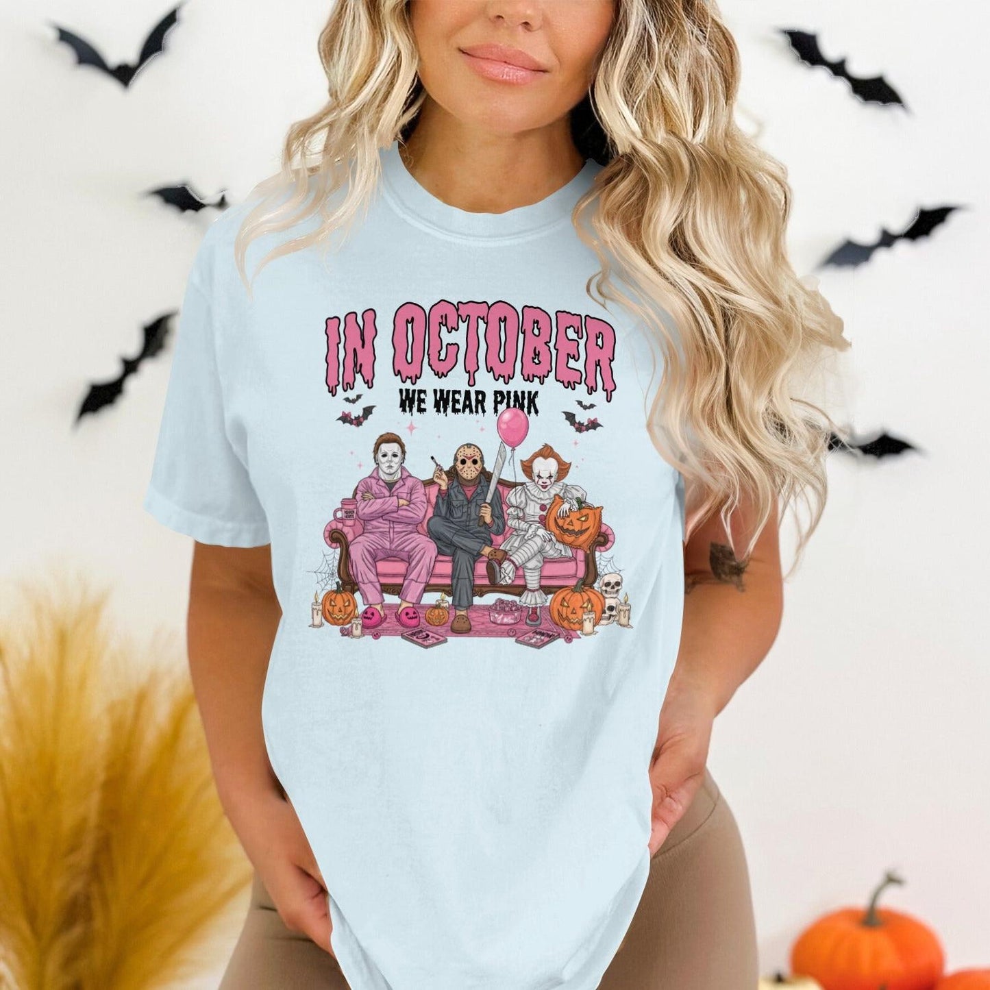 In October We Wear Pink Halloween T-Shirt product type