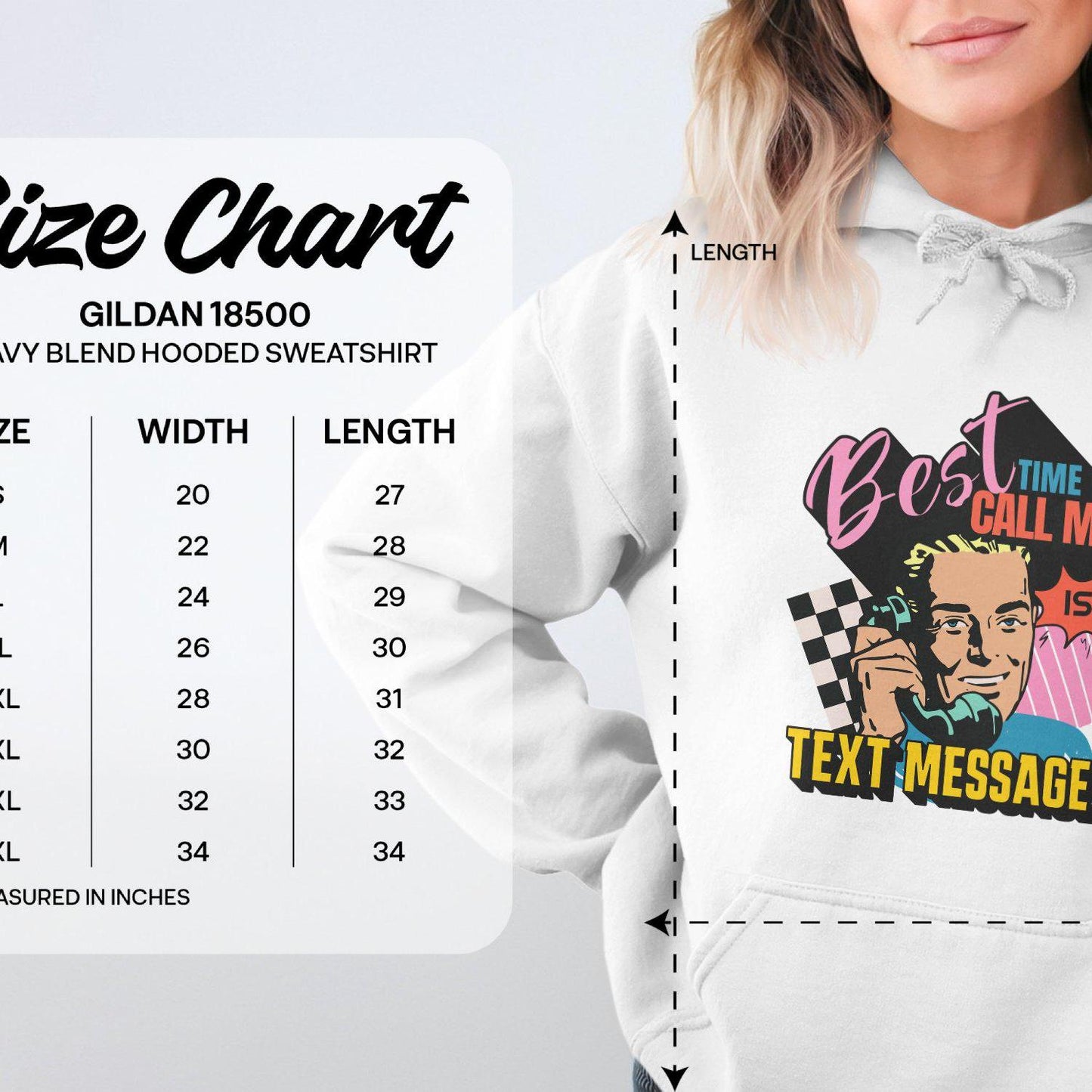 Best Time To Call Me Is Text Message Hoodies