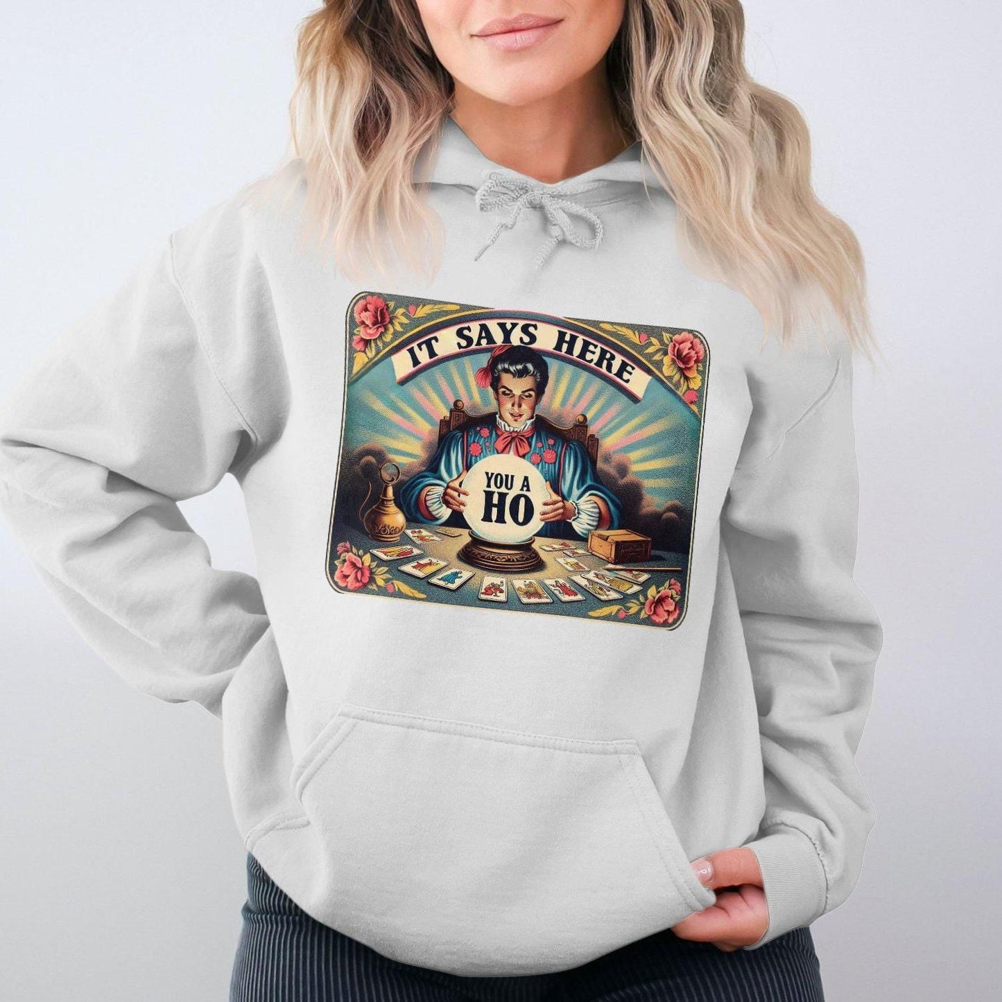 Fortune Teller Vintage Tarot Card Design Hoodies