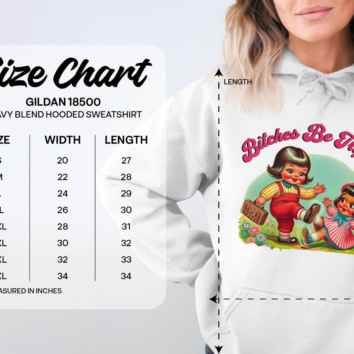 Bitches Be Trippin' Funny Graphic Printed Hoodies