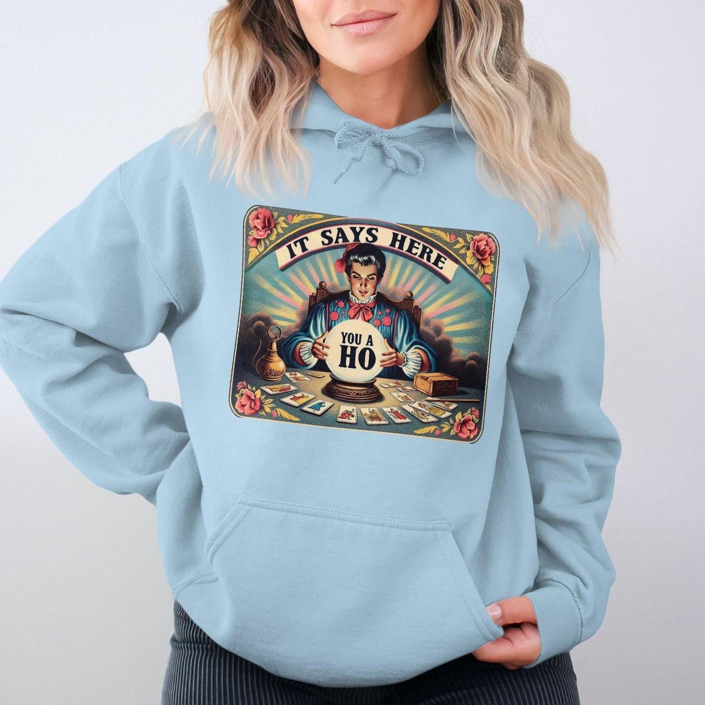 Fortune Teller Vintage Tarot Card Design Hoodies