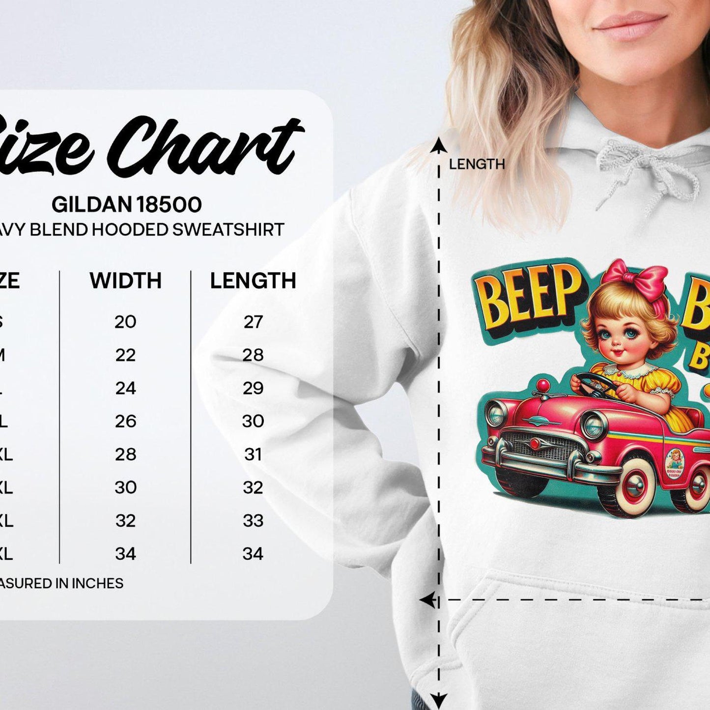 Vintage Cartoon Girl Car Ride Adult Humor Hoodies