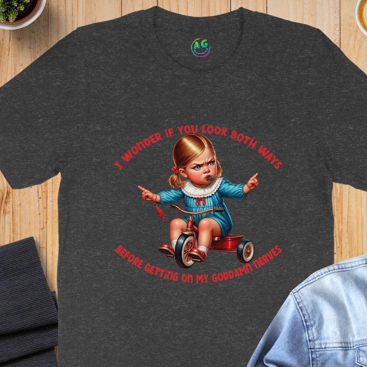 I Wonder If You Look Both Ways Shirt product