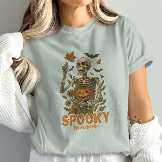 Spooky Season Skeleton with Pumpkin is Fall Shirt product