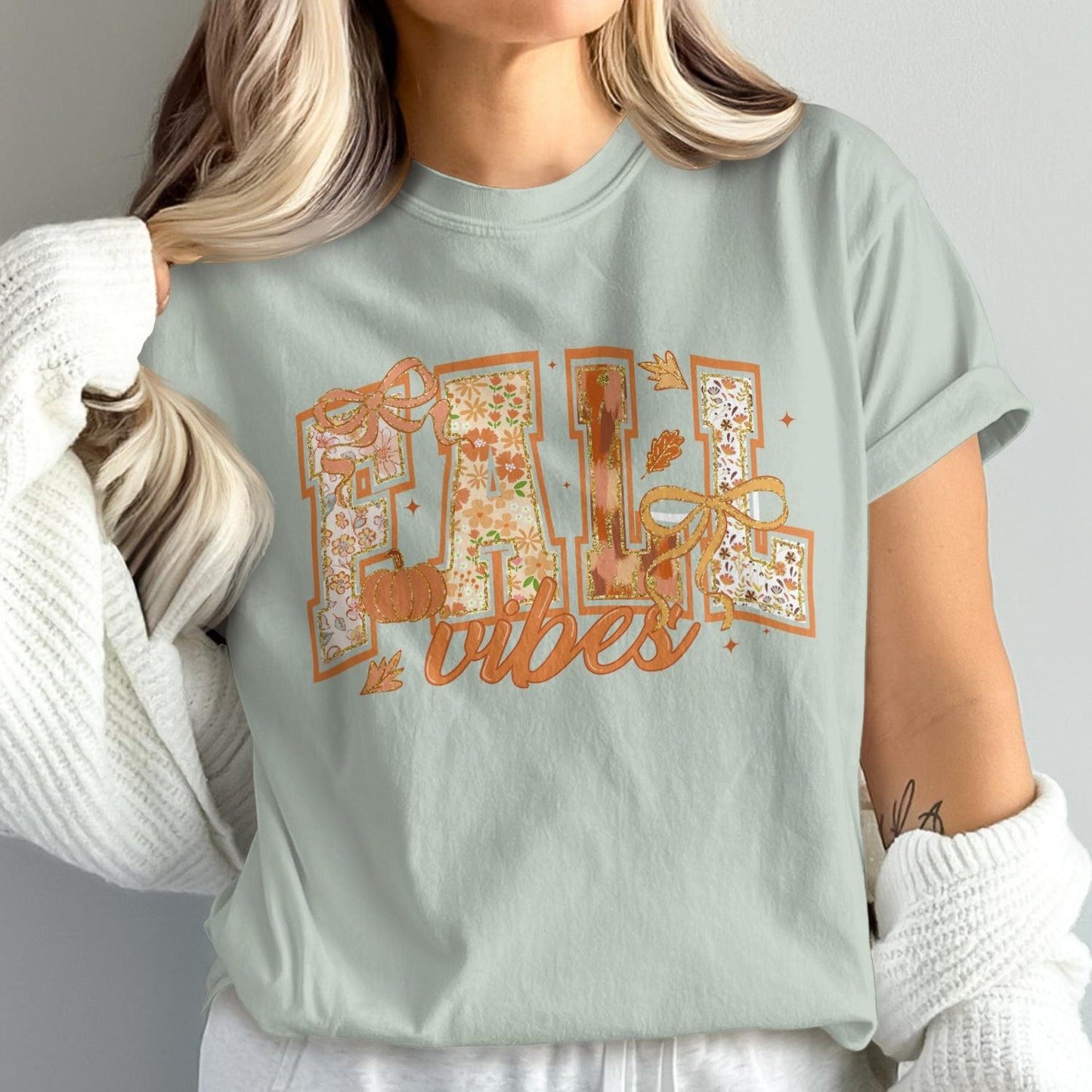 Fall Vibes Graphic Tee Autumn Season T-shirt product type