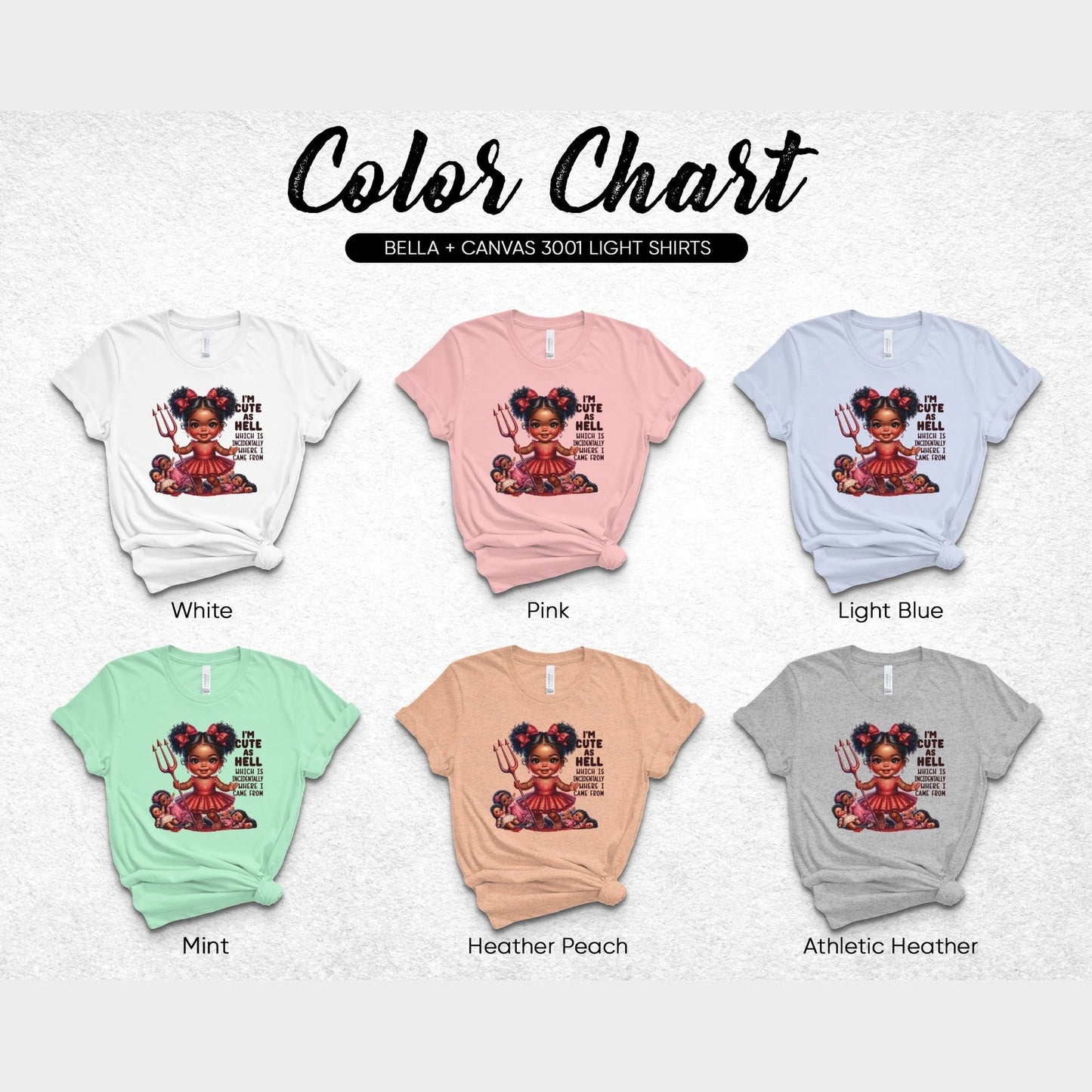 Cute Little Devil Girl Tees With Various Color Options product