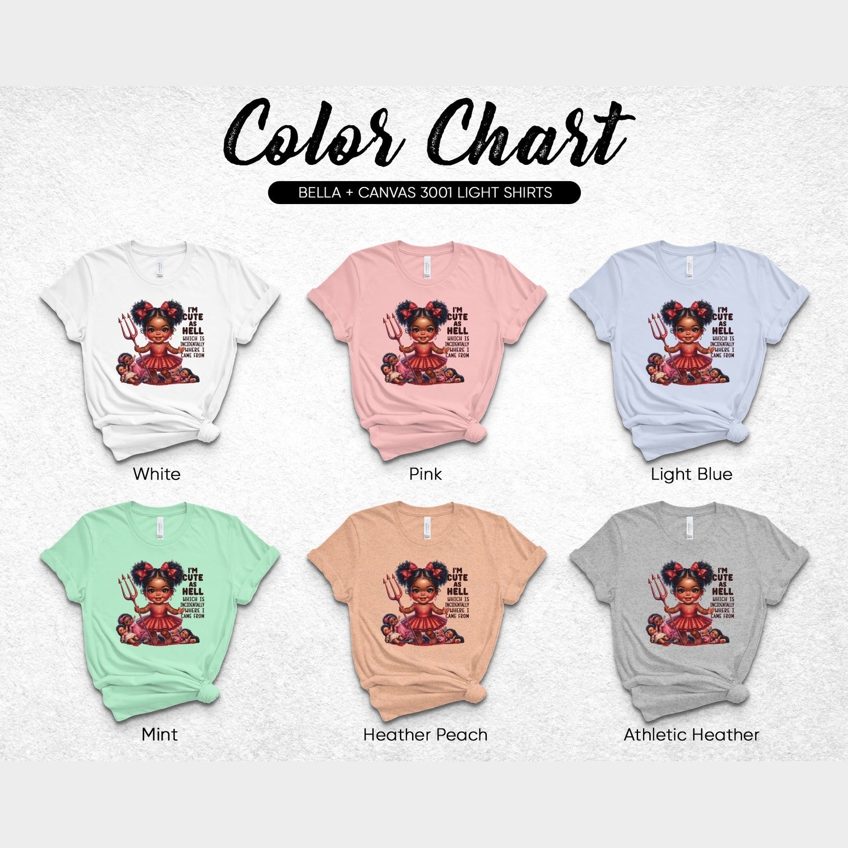 Cute Little Devil Girl Tees With Various Color Options product