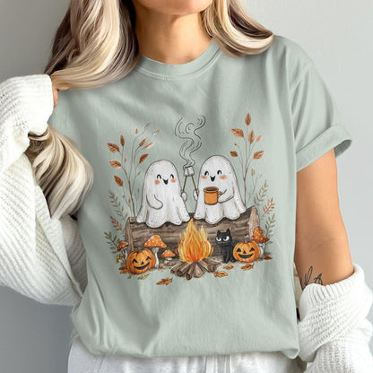 Cute Halloween Ghosts Campfire Scene Shirt product