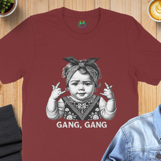 Cool Baby Gangster Illustration Red T-Shirt product type