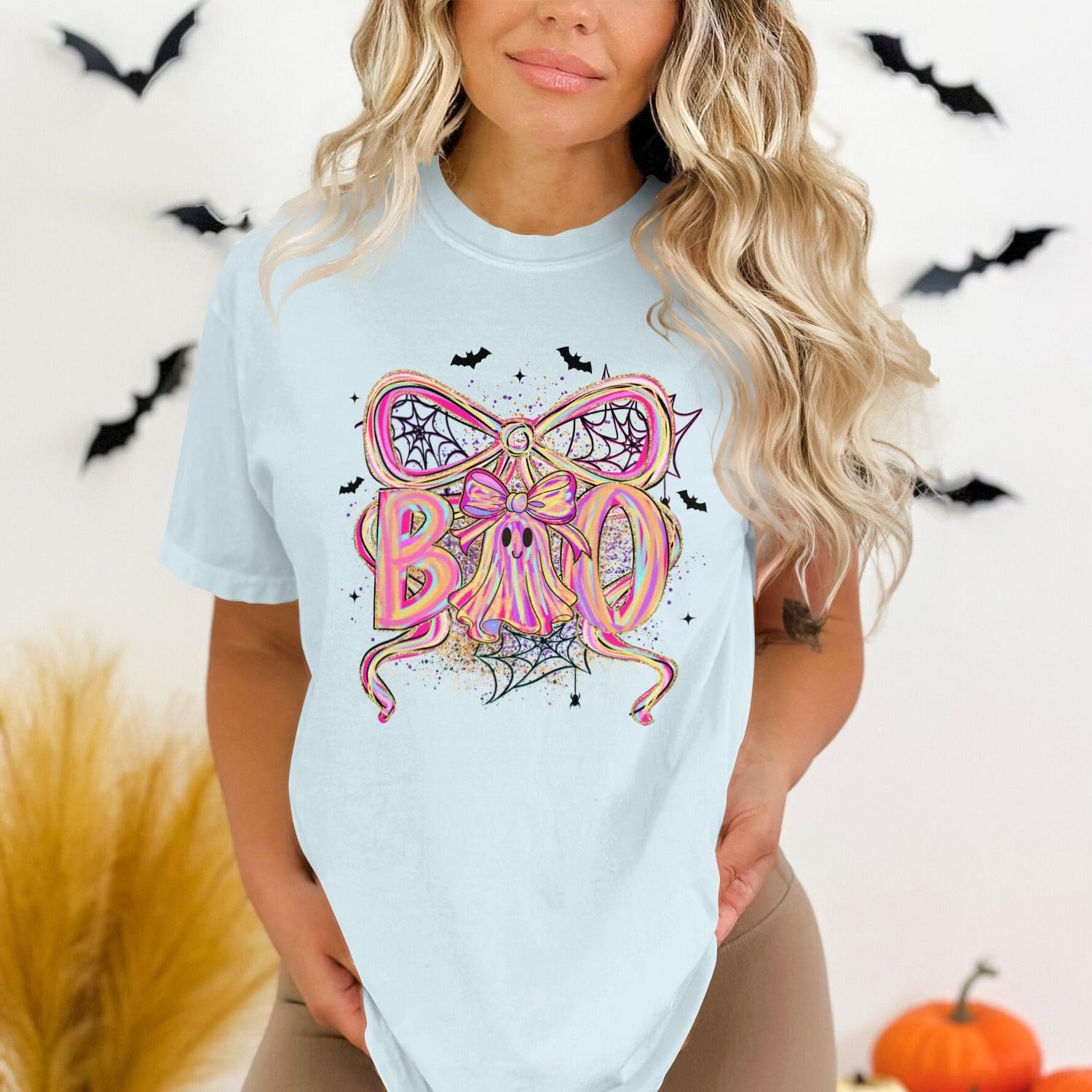 BOO Halloween Themed Graphic Short Sleeve T-Shirt product