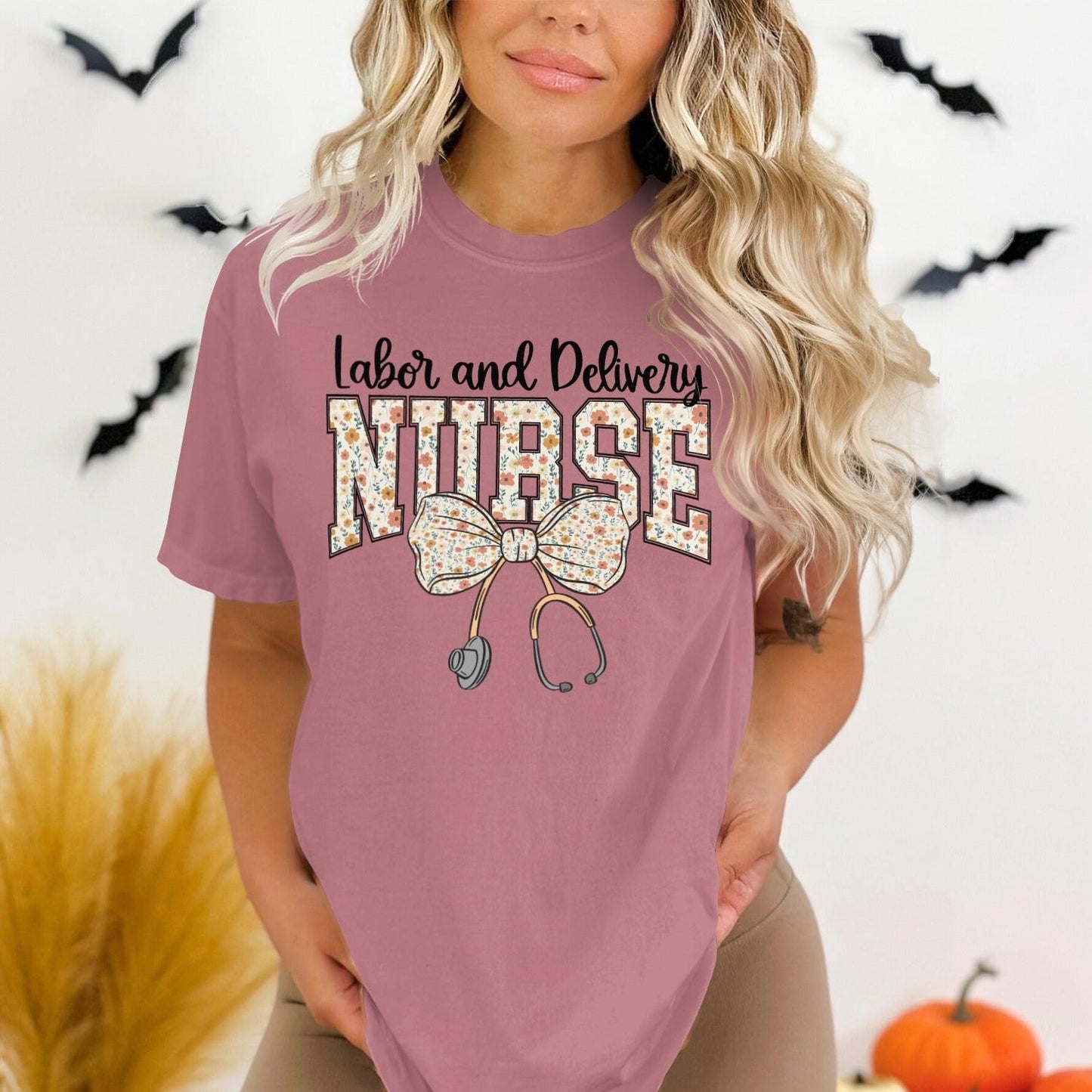 Labor and Delivery Nurse Graphic Tee Shirt product type