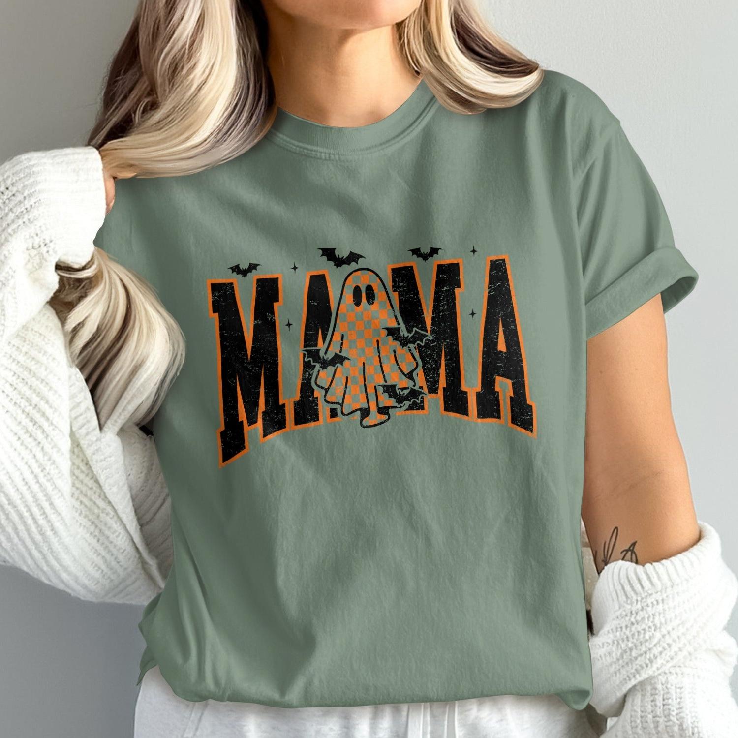 Halloween Ghost Mama Graphic T-Shirt product
