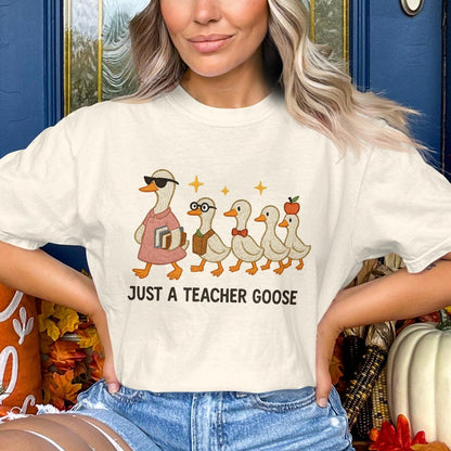 Just A Teacher Goose Graphic T-Shirt product