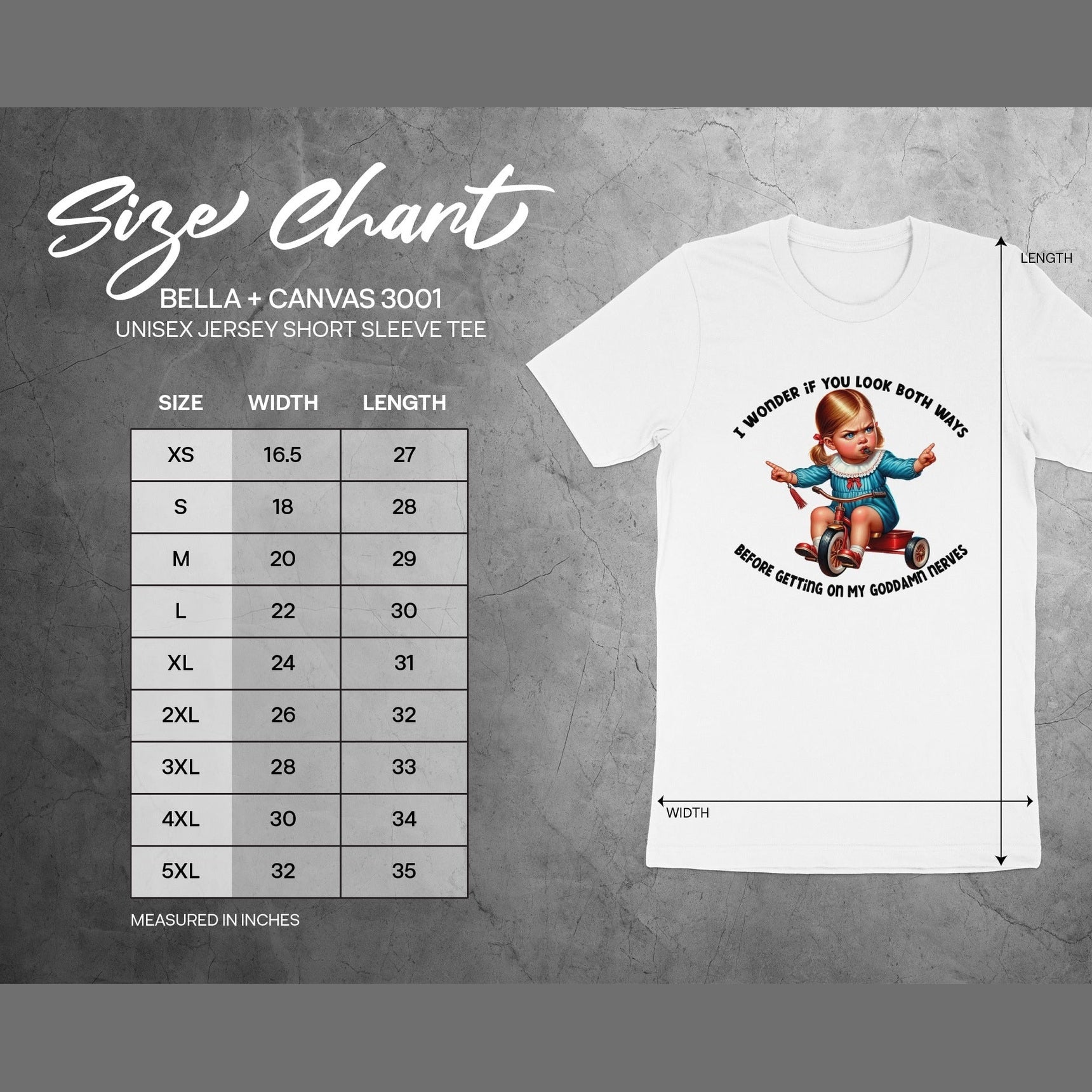 I Wonder If You Look Both Ways Unisex Jersey Short Sleeve Tee product type