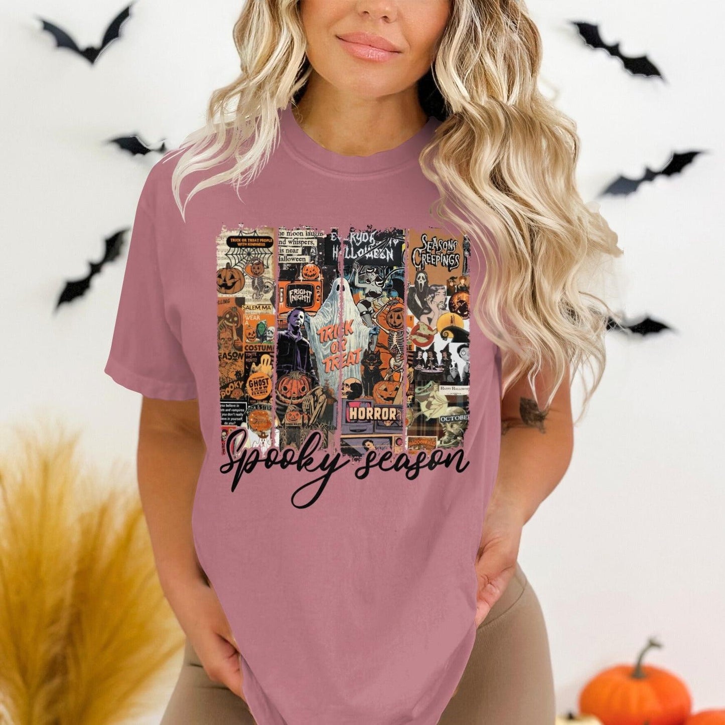 Spooky Season Pink Halloween Themed Shirt product
