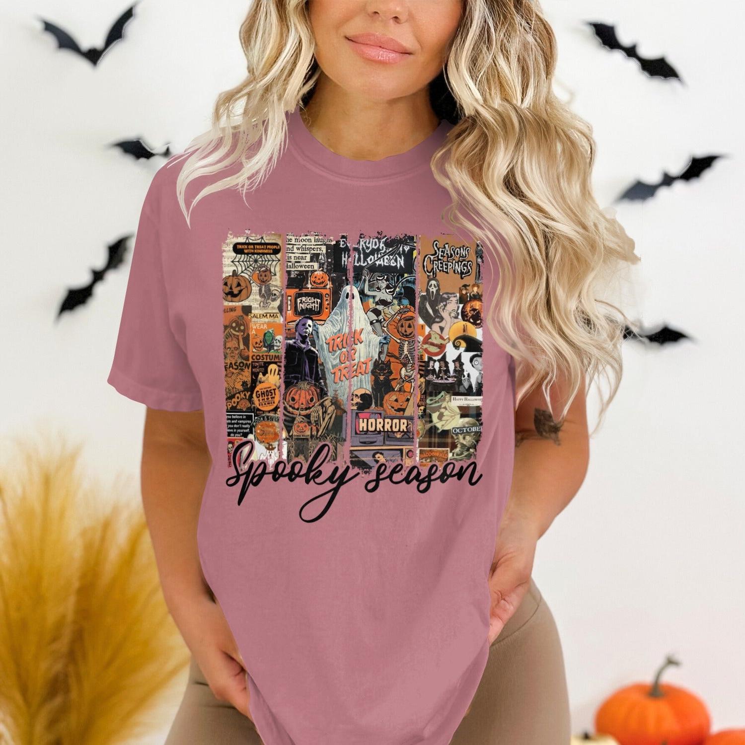 Spooky Season Pink Halloween Themed Shirt product