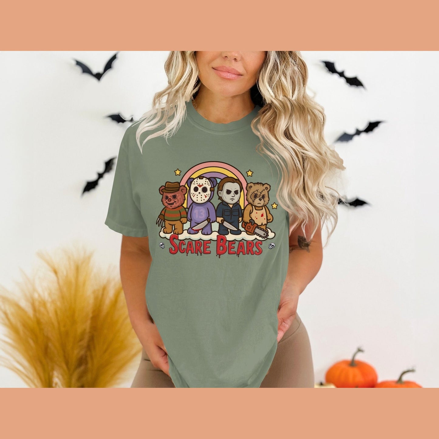 Scare Bears Halloween Graphic Tee Shirt product type