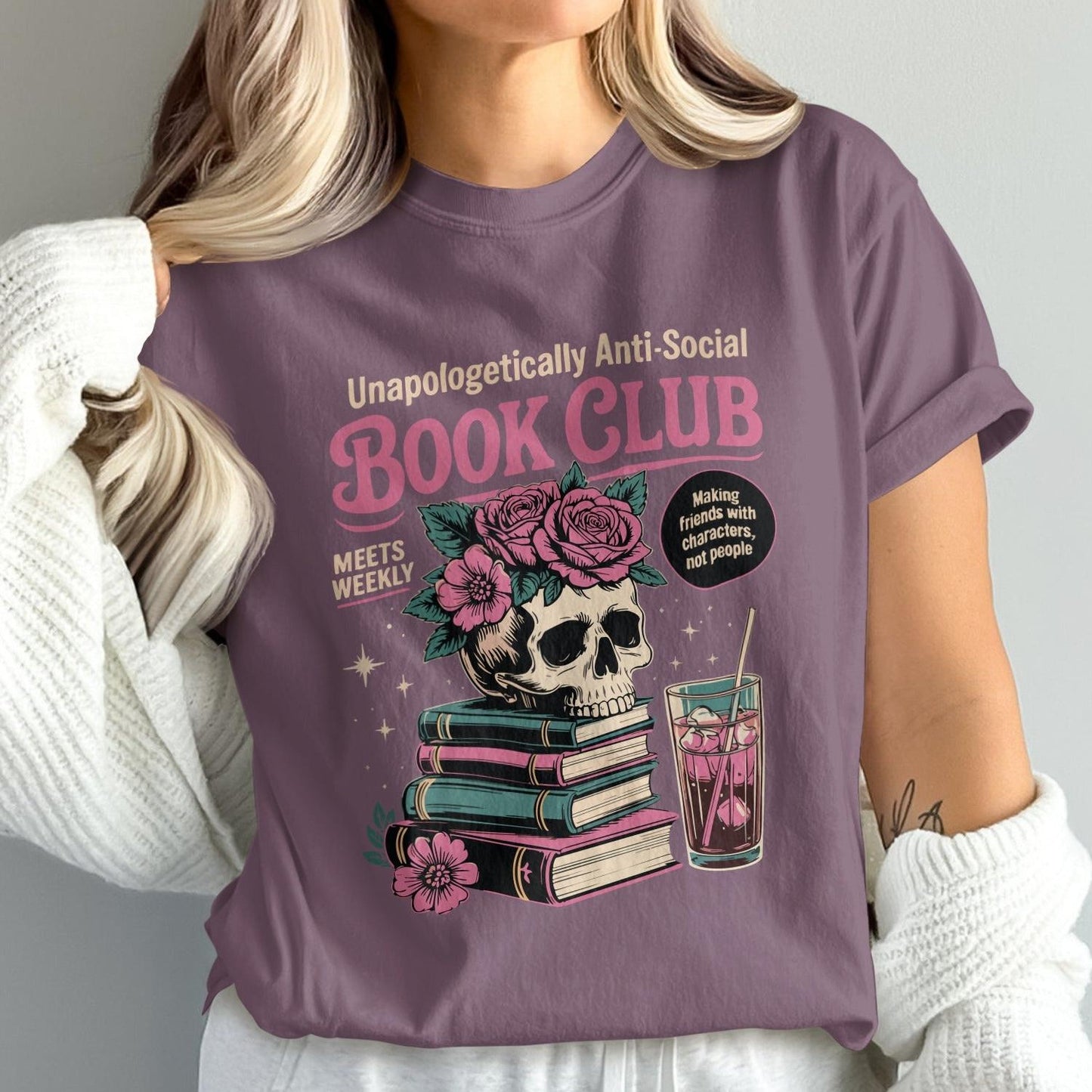 Unapologetically Anti-Social Book Club Graphic Shirt product