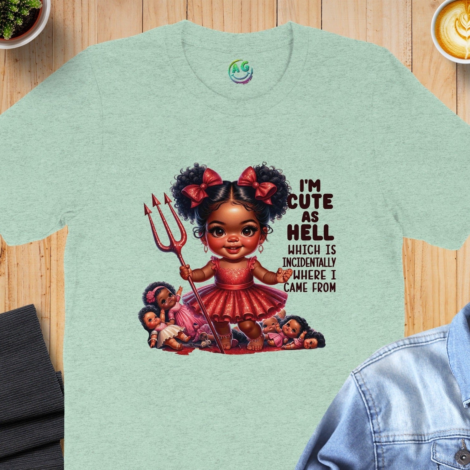I'm Cute As Hell With Pitchfork Graphic T-Shirt product type