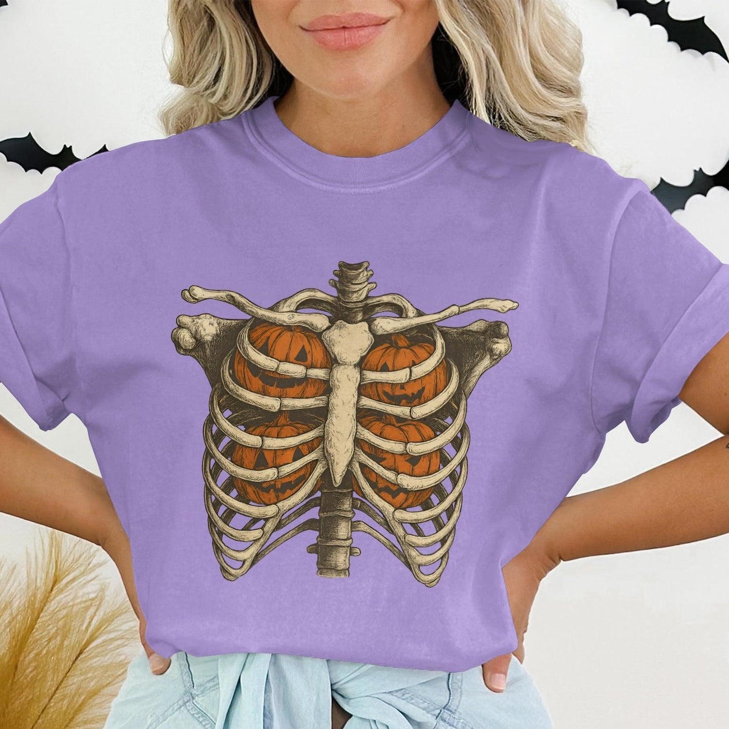 Spooky Halloween Ribcage Pumpkin Skeleton product type