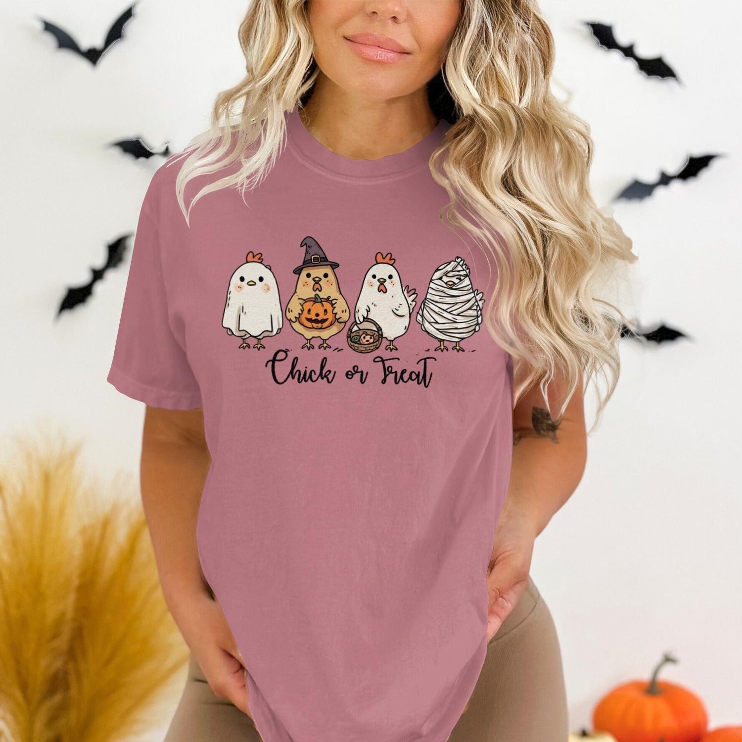 Chick or Treat Halloween Graphic T-shirt product type