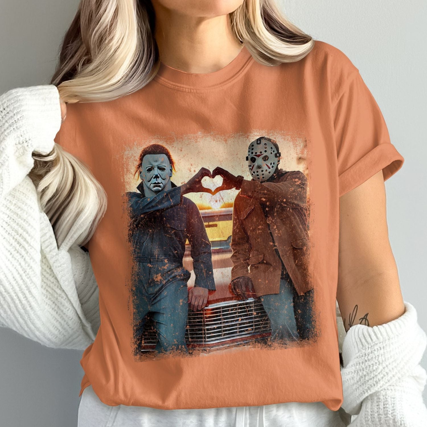 Horror Movie Characters Heart Gesture T-Shirt product