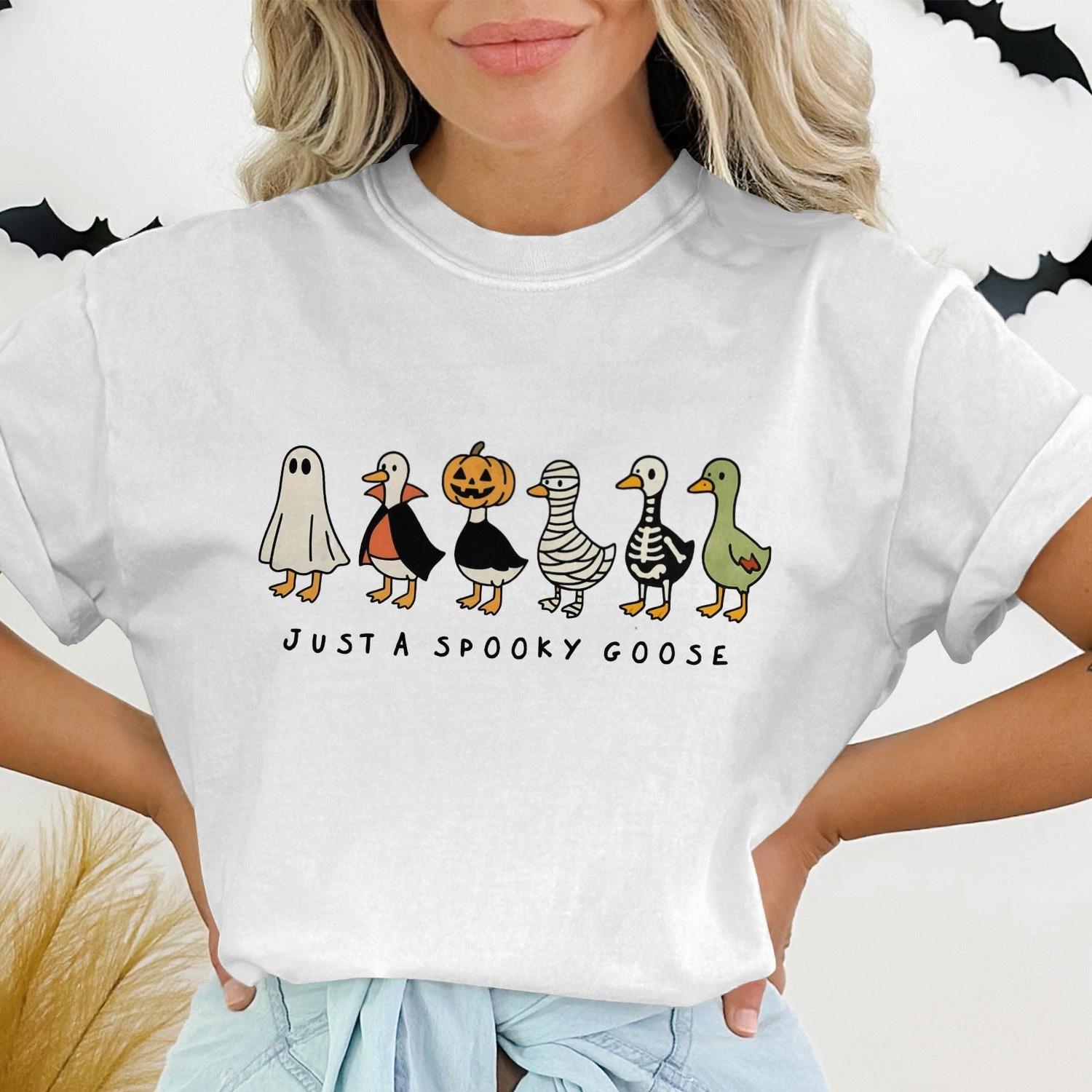 Just A Spooky Goose Halloween Themed T-Shirt product
