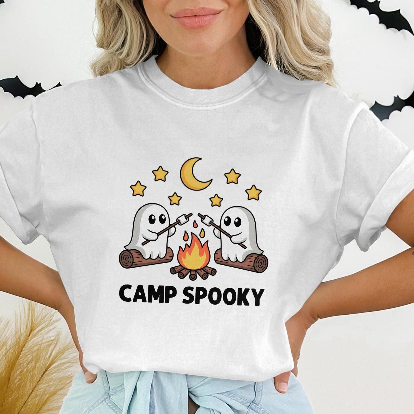 Camp Spooky Ghosts at Bonfire Graphic T-Shirt product