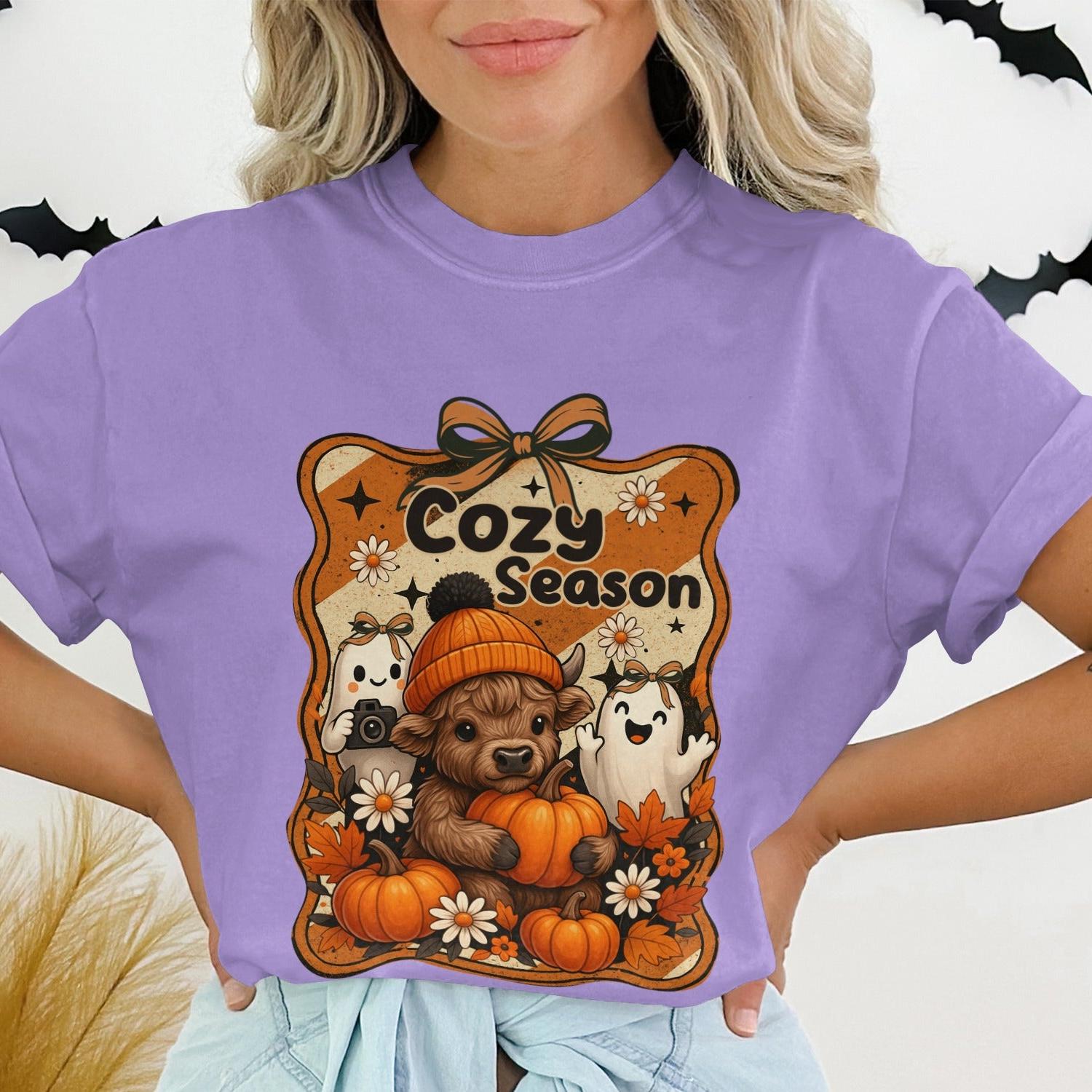 Cozy Season Pumpkin Dog Ghosts Halloween Shirt product type