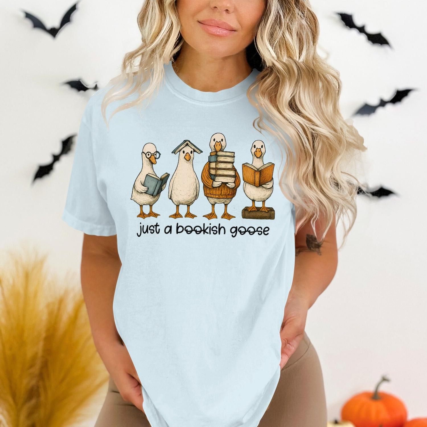 Just a Bookish Goose Graphic T-shirt product type