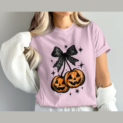 Fun Halloween Graphic Tee with Pumpkin Print product type