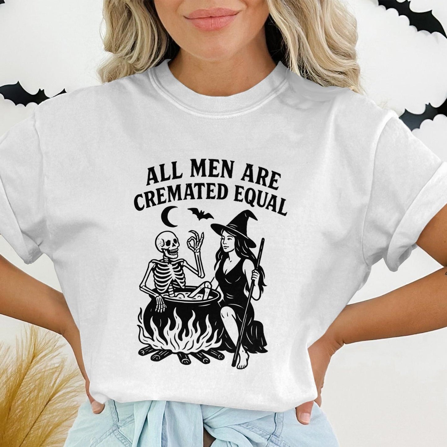 All Men Are Cremated Equal Halloween T-shirt product type